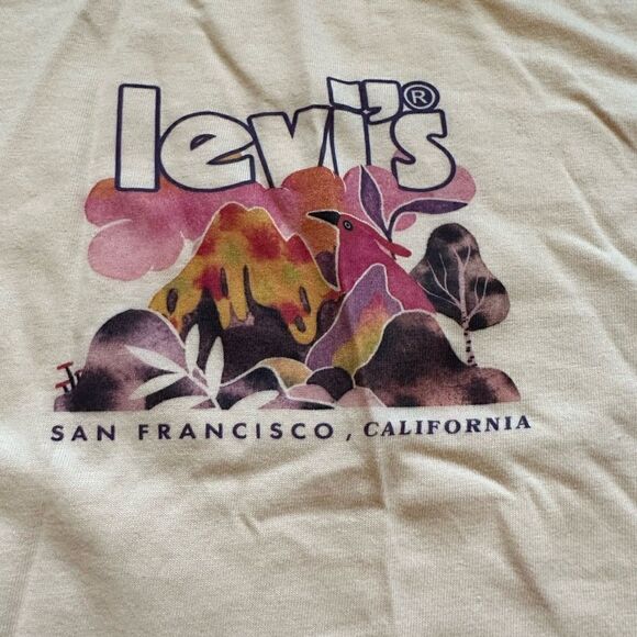 NWT. LEVIS PEACH CROPPED T, SZ large - Picture 2 of 6